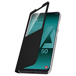 Avizar Housse Samsung Galaxy A50 Etui à Clapet Fenêtre Coque Ultra-fin noir