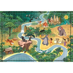 Clementoni - 1000p Disney Maps Le Livre de la Jungle - Gamme de puzzle inspirée des animés japonais - 70 x 50 cm