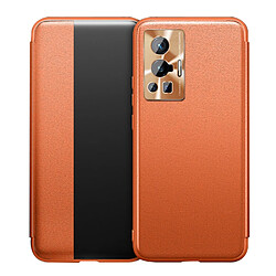 Coque en TPU + PU orange pour votre Vivo X70 Pro