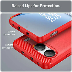 Avis Htdmobiles Coque pour OnePlus Nord 4 - housse etui silicone gel carbone + verre trempe - ROUGE