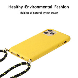 Coque en TPU souple avec sangle multifonction jaune pour votre Apple iPhone 11 Pro 5.8 pouces