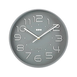 Horloge Murale Versa Gris Plastique 3,7 x 30 x 30 cm