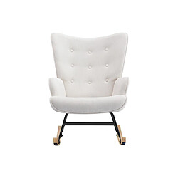 Vente-Unique Fauteuil à bascule en tissu chiné beige ELMINA II