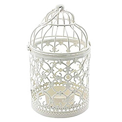 Avis Porte-bougie De Lumière De Thé De Forme De Cage D'oiseau De Style Européen Plaqué Style01