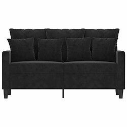 Avis Maison Chic Canapé à 2 places,Sofa de Salon,Canapé droit Noir 120 cm Velours -GKD414042