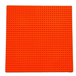 Wewoo 32 * 32 petites particules bricolage bloc de construction plaque inférieure 25,5 * 25,5 cm de mur accessoires jouets pour enfants Orange