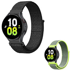 Kit 2x Bracelet Nylonsense Phonecare Pour Garmin Forerunner 265 - Noir / Vert Clair