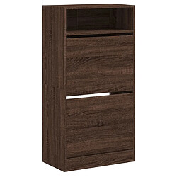 Avis vidaXL Armoire à chaussures chêne marron 60x34x116cm bois d'ingénierie