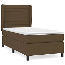 vidaXL Sommier à lattes de lit avec matelas Marron foncé 80x200 cm