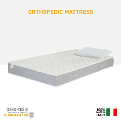 TIME 2 DREAM Carré et demi matelas 120x190 oreiller orthopédique à mémoire de forme Top Soft M