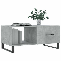 Avis Maison Chic Table basse,Table Console Table d'appoint, Table pour salon gris béton 90x50x40 cm bois d'ingénierie -MN12373