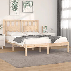 vidaXL Cadre de lit sans matelas bois de pin massif 160x200 cm 