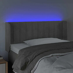 Acheter Maison Chic Tête de lit moderne à LED lumineuse pour chambre - Décoration de lit Gris clair 93x16x78/88 cm Velours -MN23336