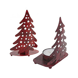 Aubry Gaspard Photophore sapin de Noël en métal (Lot de 2).