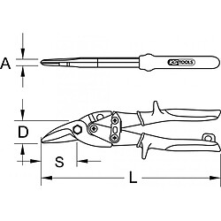 KS TOOLS 118.0052 Cisaille droite pas cher