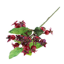 plante plastique artificielle fleur fruit baies branche bouquet floral rouge