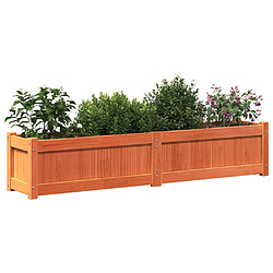 Avis vidaXL Jardinière cire marron 150x31x31 cm bois de pin massif