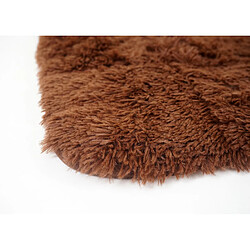 Avis Mendler Tapis HWC-F69, shaggy, épais, poil long, tissu/textile, cotonneux, doux, 160x120cm ~ marron foncé