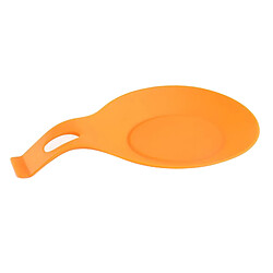 Acheter Support De Cuillère En Silicone Résistant à La Chaleur Ustensile De Cuisine Support De Spatule Aide Orange