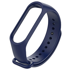 Wewoo Bracelet montre bracelet en caoutchouc silicone bracelet poignet remplacement de bande pour Xiaomi Mi bande 3 (bleu marine)