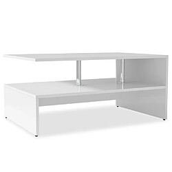 Maison Chic Tabls basse,Table Console pour salon Bois d'ingénierie 90x59x42 cm Blanc -MN13542