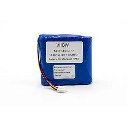 vhbw Li-Ion batterie 1400mAh (14.8V) pour Home Cleaner robots domestiques Moneual Rydis Cleanbot R750