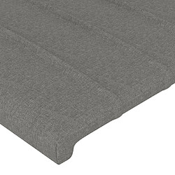 Maison Chic Tête de lit scandinave à LED,meuble de chambre Gris foncé 180x5x78/88 cm Tissu -MN60116 pas cher