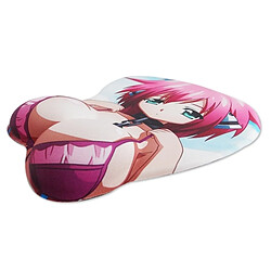 Totalcadeau Tapis de souris 3D repose poignet fille manga sexy yeux verts seins