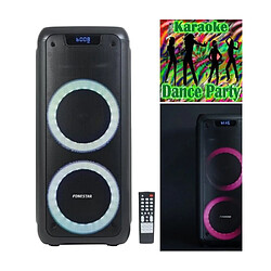 Avis ENCEINTE SONO PORTABLE PRO PARTY KARAOKE BLUETOOTH LED RGB 100W USB SD RADIO FM + TELECOMMANDE