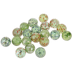 20x 16mm billes de verre clair enfants jeu jouet vase aquarium décor vert