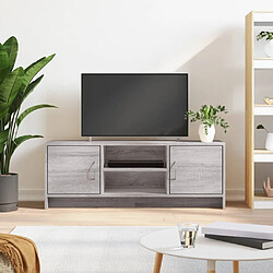 Maison Chic Meuble TV scandinave gris - Banc TV pour salon Sonoma 102x30x37,5 cm bois d'ingénierie -MN35828