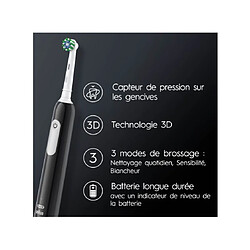 Brosse à dent électrique Oral-B Pro 1 Noire Cross Action + étui de voyage