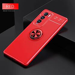 Coque en TPU antichoc avec béquille à anneau pour voiture rouge/rouge pour votre Realme GT Explorer Master