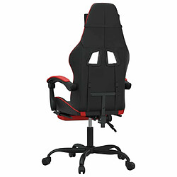 Maison Chic Chaise de jeu, Chaise gaming avec repose-pied, Fauteuil gamer,Chaise de Bureau Noir et rouge Similicuir -GKD28871 pas cher