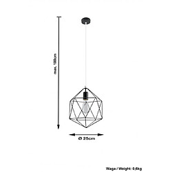 Acheter Luminaire Center Suspension GASPARE acier noir 1 ampoule