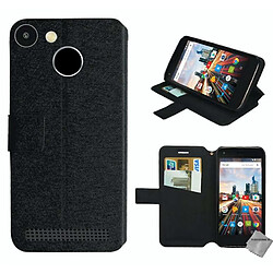 Htdmobiles Housse etui portefeuille pour Archos 50b Cobalt + film ecran - NOIR