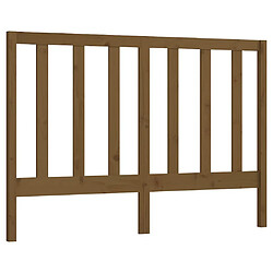 Maison Chic Tête de lit scandinave pour lit adulte,Meuble de chambre Marron miel 126x4x100 cm Bois massif de pin -MN61182