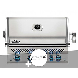 Barbecue à gaz encastrable Prestige Pro 500 inox avec rôtissoire / Napoleon