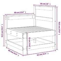 vidaXL Canapé d'angle de jardin bois de pin imprégné pas cher