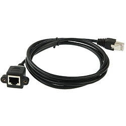 Wewoo RJ45 Femelle à Mâle Chat Réseau Extension Câble Panneau Serrure À Vis, Longueur: 1.5m