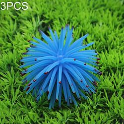 Wewoo Décoration aquarium bleu 3 PCS Articles TPR Simulation Sea Urchin Ball Corail avec Point, Taille: L, Diamètre: 13cm