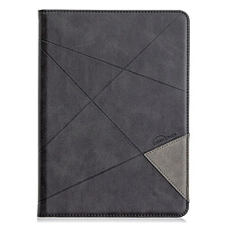 Etui en PU motif géométrique avec support noir pour votre Apple iPad Air 2/Air (2013)/iPad 9.7 pouces (2018)/(2017)/Pro 9.7 pouces (2016)