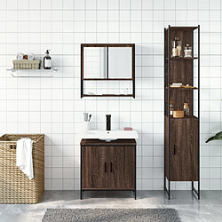 Avis ComfortXL Ensemble De Meubles De Salle De Bain 3 Pièces Chêne Marron