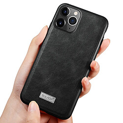 Acheter Wewoo Coque Rigide Pour iPhone 11 Pro antichoc TPU + étui de protection en cuir fait à la main noir