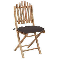 Avis Maison Chic Lot de 2 Chaises pliables de jardin avec coussins - Fauteuil d'extérieur Bambou -MN84695