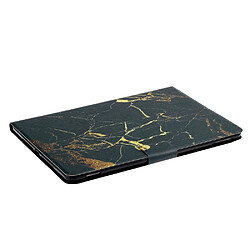 Acheter Etui en PU impression de motifs avec support et porte-cartes marbre doré pour votre Apple iPad 10.2 (2019)