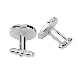 Acheter Boutons de Manchette Homme Forme de Bouton Couleur d'Argent