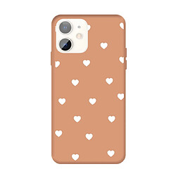 Wewoo Coque Pour iPhone 11 Multiple Love-hearts Pattern Colorful Frosted TPU Phone Housse de protection Coral Orange