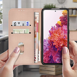 Avis Avizar Étui pour Samsung Galaxy S20 FE Clapet Portefeuille Support Vidéo Rose Gold