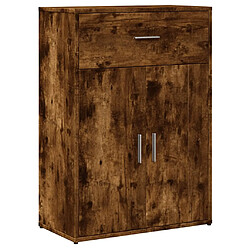 vidaXL Buffet chêne fumé 60x30x84 cm bois d'ingénierie